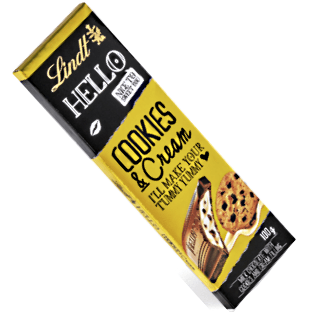 Lindt Hello Cookies & Cream - Chocolate & Cookies - Importado Alemanha