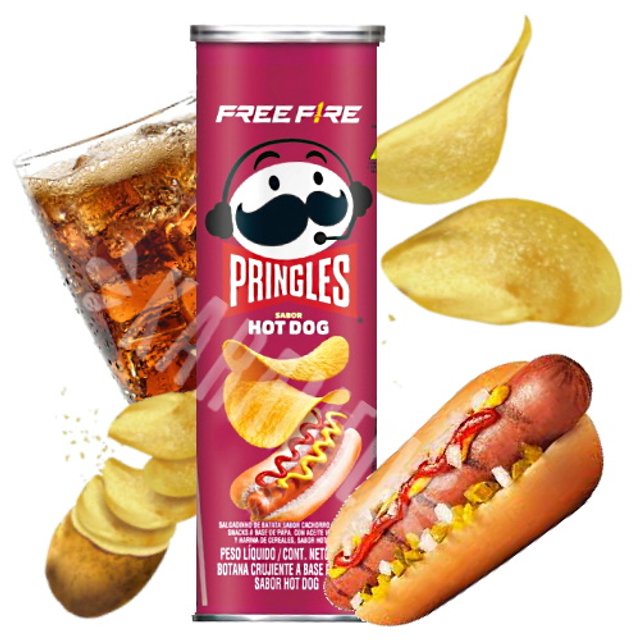 Batata Pringles Hot Dog Free Fire - Importado EUA