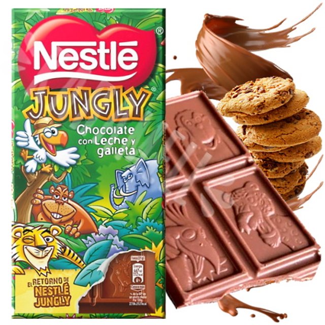 Jungly Nestle - Chocolate ao Leite Biscoito Crocante - Espanha