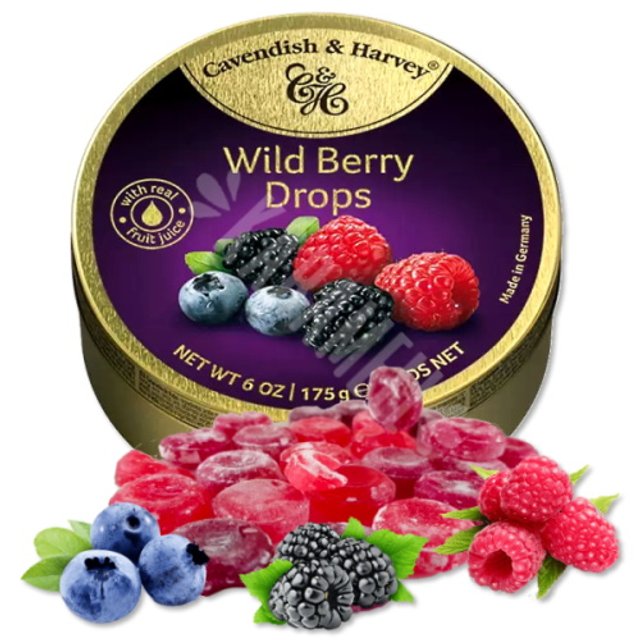 Balas Wild Berry Drops - Cavendish & Harvey - Importado Alemanha