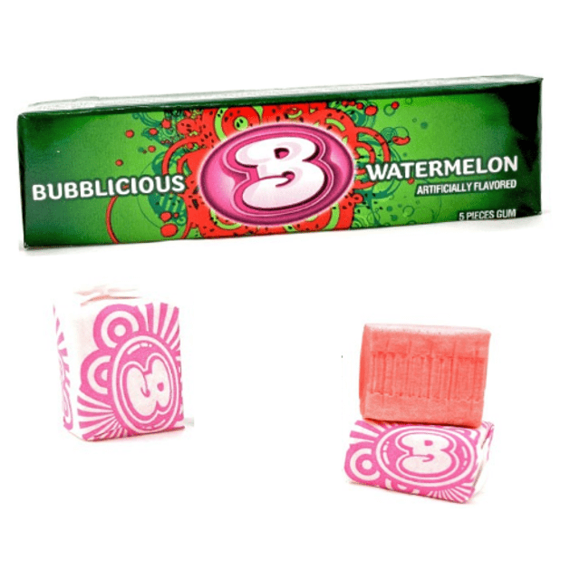 Bubblicious Watermelon Bubble Gum - Chicletes de Melancia - Importado dos Estados Unidos