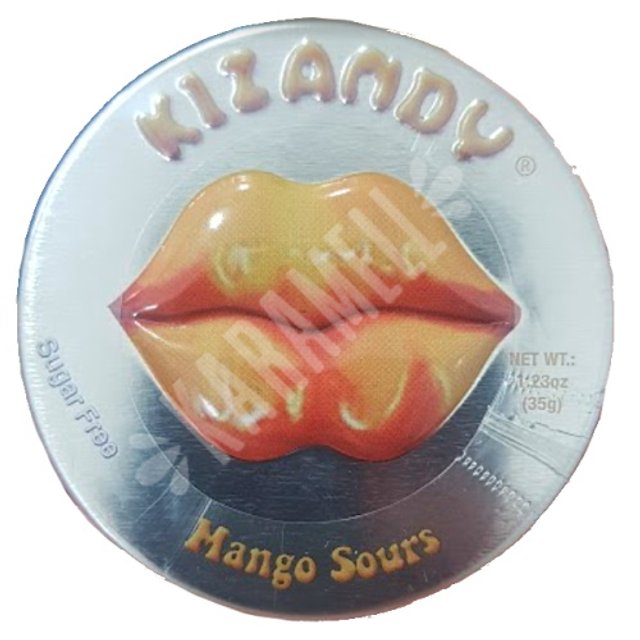 Balas Kizandy Mango Sours - Sabor Manga - Importado EUA