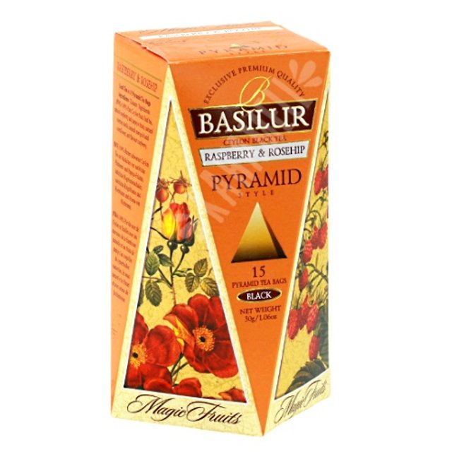 Chá Basilur - Tea Bags Pyramid Style Raspberry & Rosehip - Sri Lanka