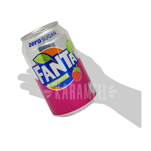 Refrigerante Fanta Raspberry Zero Sugar - Importado Inglaterra