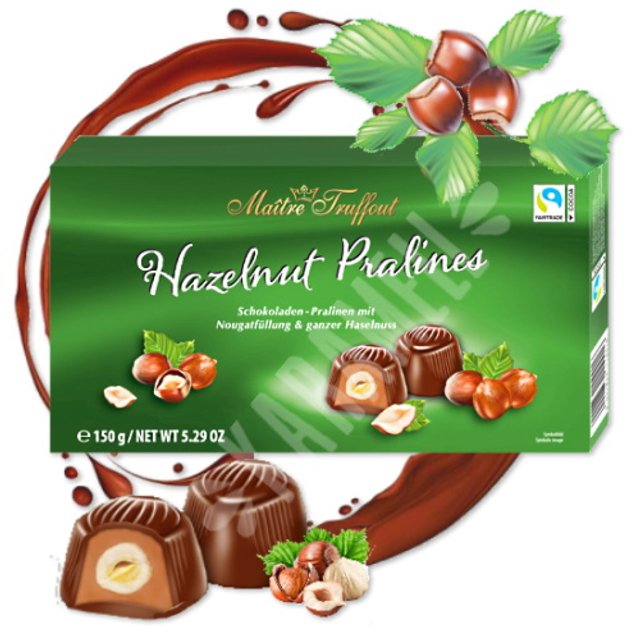 Bombom Hazelnut Cream Pralines - Maître Truffout - Importado Áustria