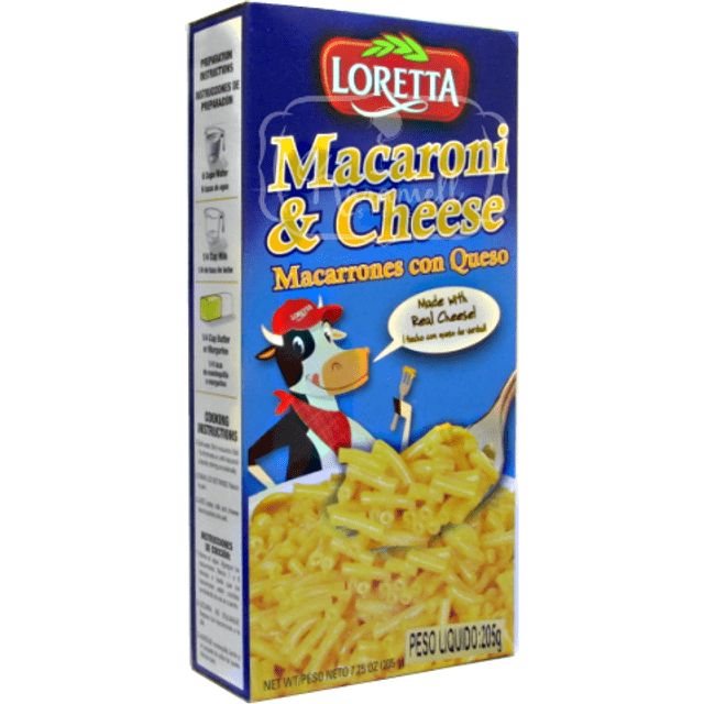 Loretta Macaroni & Cheese - Macarrão Com Queijo Cheddar - Importado EUA
