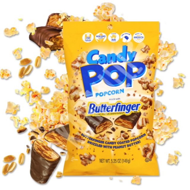 Pipoca Caramelizada Butterfinger - Candy Pop Popcorn - Importado EUA