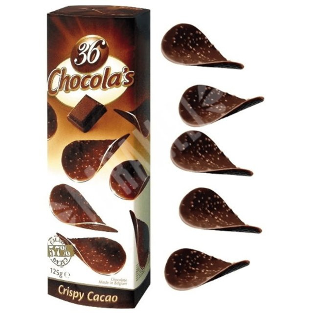 Kit Batatas Chips de chocolate Belga crocantes de avelã - 36 Chocolas Ao leite e Meio amargo - Importado Bélgica