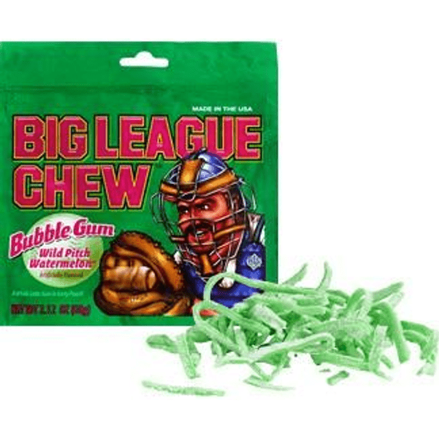 Big League Chew Bubble Gum - Wild Pitch Watermelon - Chicletes - Importado dos Estados Unidos