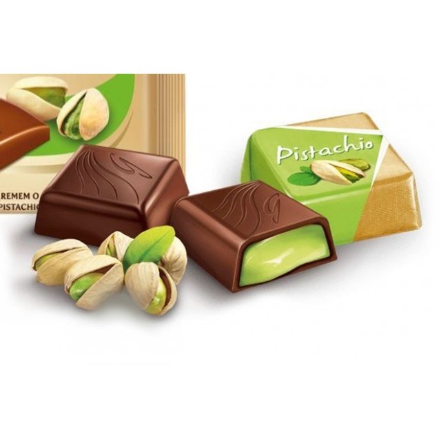 Barra Gigante - Chocolate Importado Polônia - Goplana - Pistachio - Chocolate Belga recheado de Pistache Cremoso