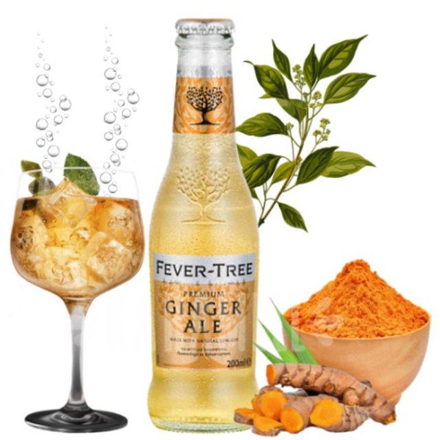 Água Tonic Premium Ginger Ale - Fever Tree - Importado Inglaterra