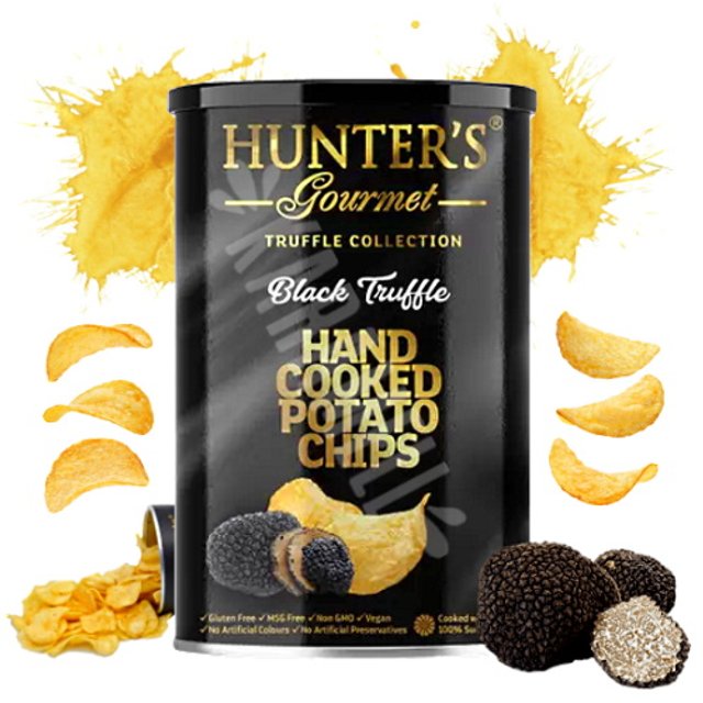 Hand Cooked Potato Chips Black Truffle - Hunter`s - Emirados Àrabes