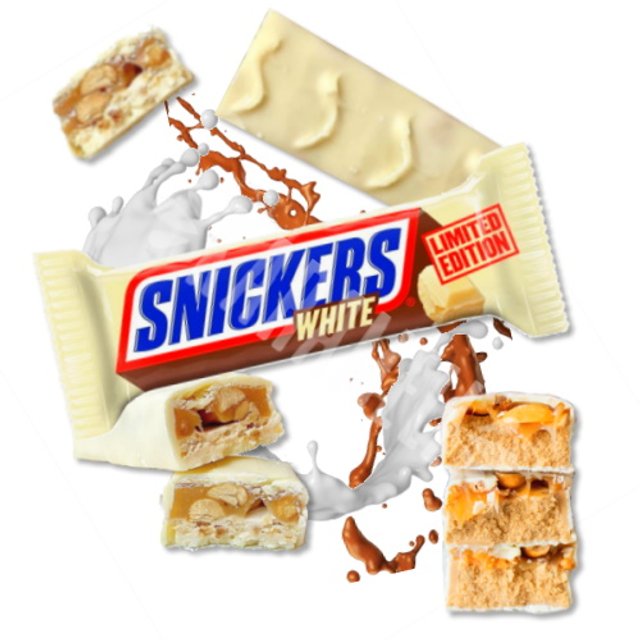 Snickers White - Chocolate Branco com Caramelo & Amendoim - Hungria