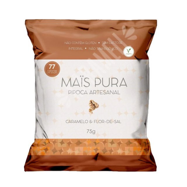 Pipoca Artesanal sabor Caramelo & Flor de Sal 75g - Mais Pura
