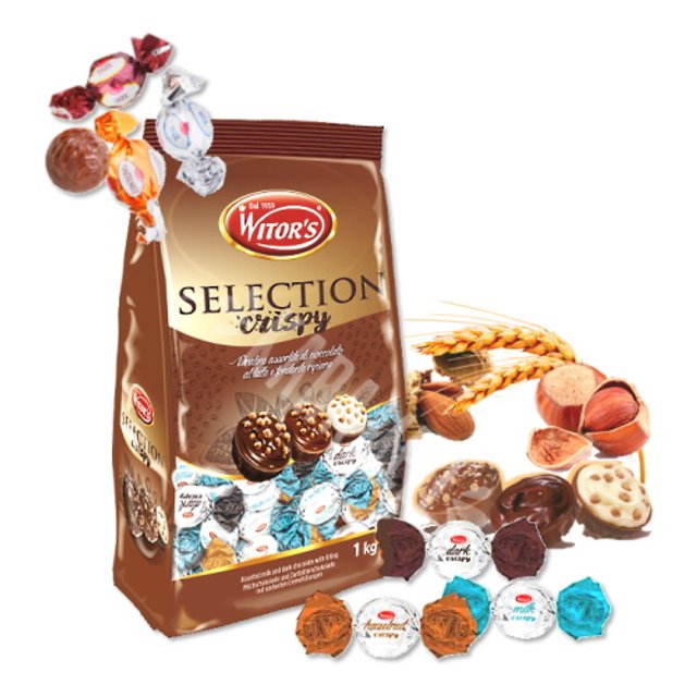 Bombons de Chocolate Selection Crispy - Witor's - Itália