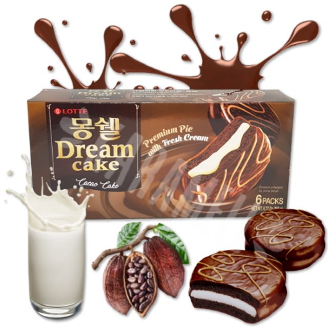 Alfajor Premium Dream Cake Cacau Cake - Lotte - Importado Coréia