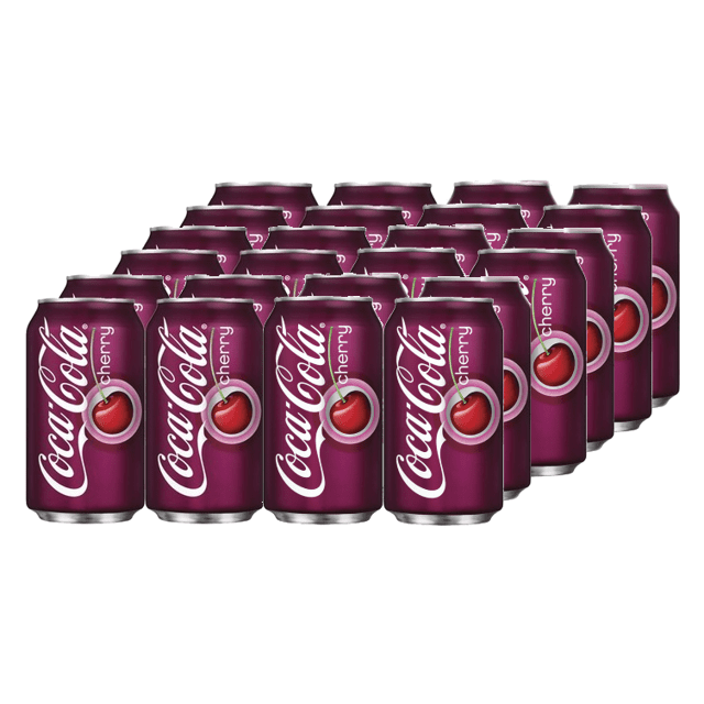 Refrigerantes Importados dos EUA - KIT 24 Latas - Coca Cola Cherry - Sabor Cereja