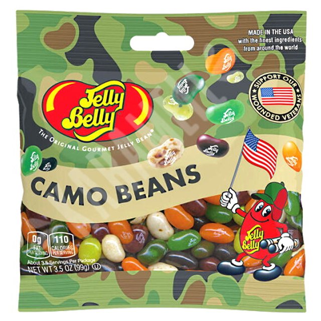 Balas Mastigáveis Jelly Belly Camo Beans - Importado EUA