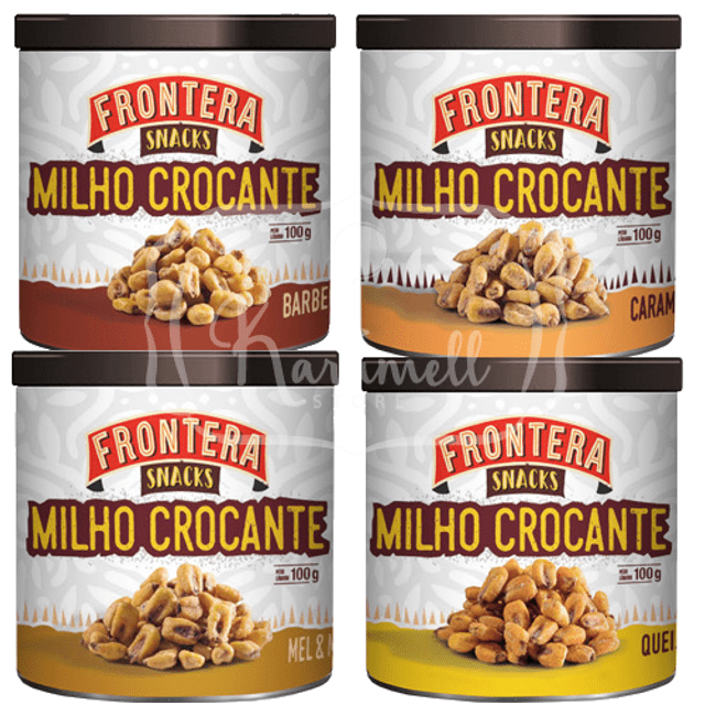 Milho Crocante Frontera - KIT Snacks 4 Sabores - Linha Premium