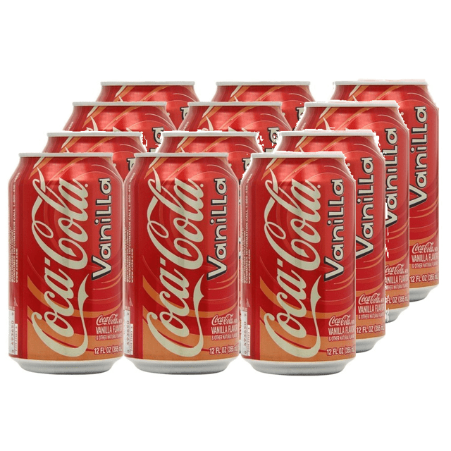 Refrigerantes Importados dos EUA - KIT 12 Latas - Coca Cola Vanilla - Sabor Baunilha
