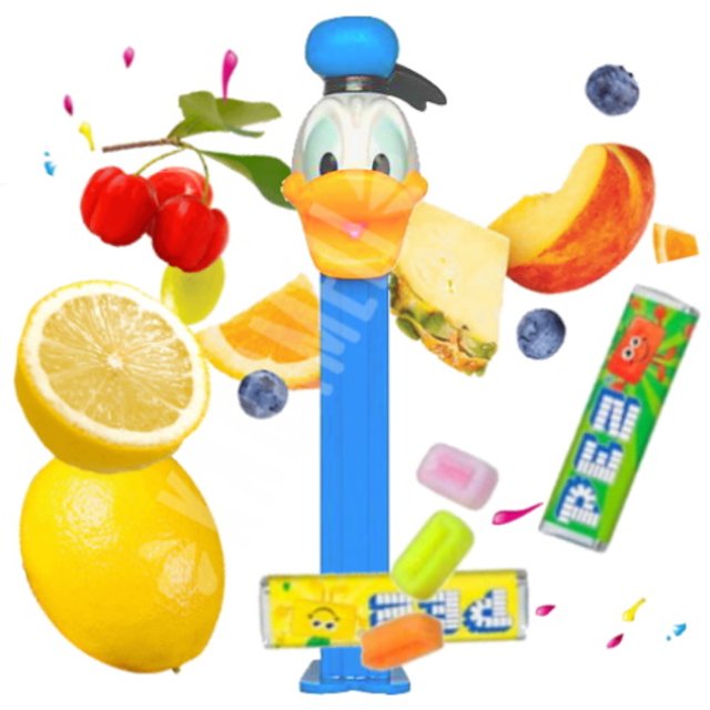 Pez Dispenser Pato Donald Disney - Pastilhas Frutadas - EUA