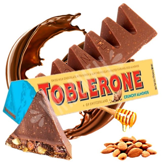 Chocolate Toblerone Crunchy Almonds - Importado Suíça