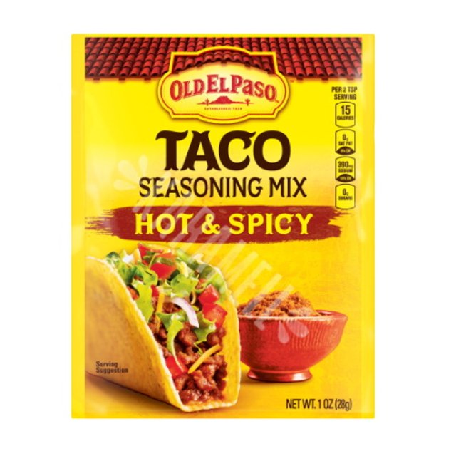 Taco Seasoning Mix Hot & Spicy Tempero - Old El Paso - EUA