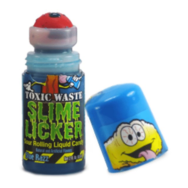 Toxic Waste Slime Licker - Bala Líquida Ácida Framboesa Azul - Importado do Paquistão