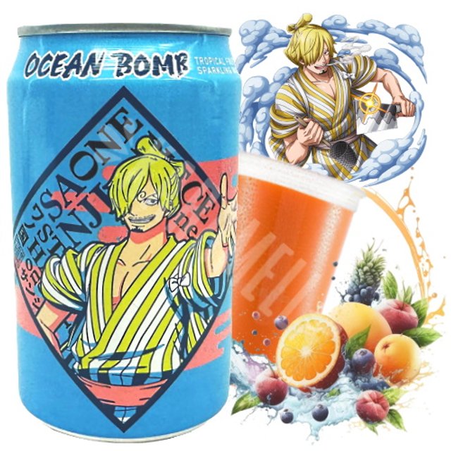 Refrigerante One Piece Sanji - Sabor Frutas Tropicais - Importado