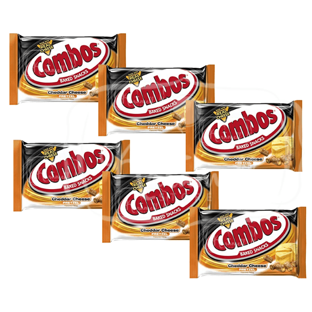 Combos Baked Snacks Cheddar Cheese Pretzel - ATACADO 6X Importado USA ...