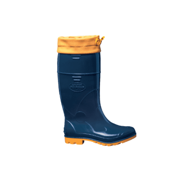 bota azul cano longo