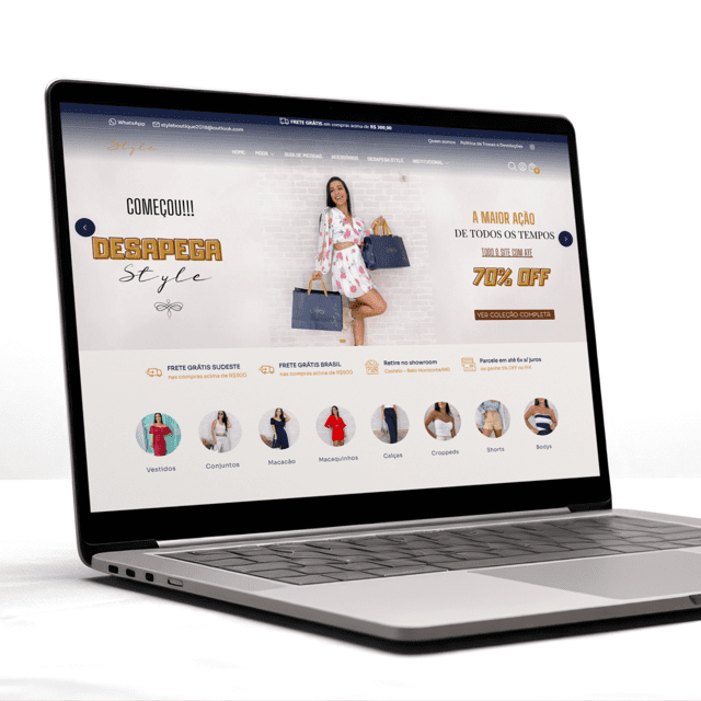 E Commerce Vendas Online Roupa Template Loja Virtual Moda Feminina