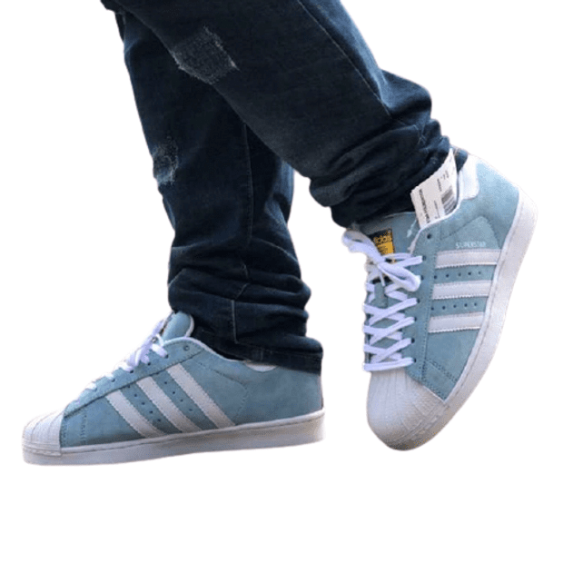 adidas superstar azul claro