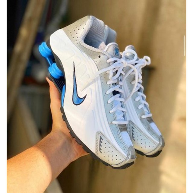 r4 nike branco e azul