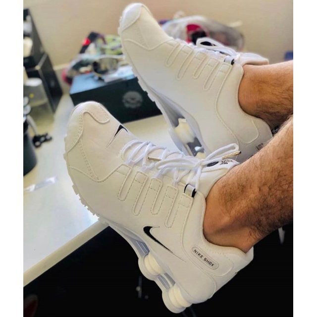 nike shox branco novo