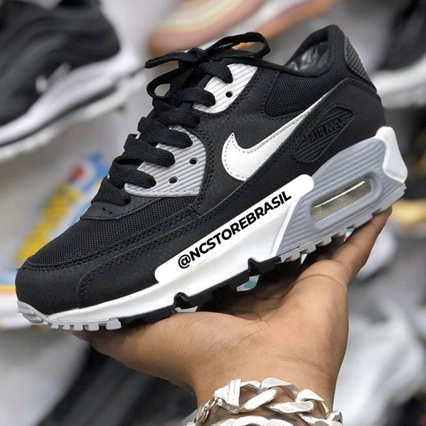 air max 90 preto e cinza