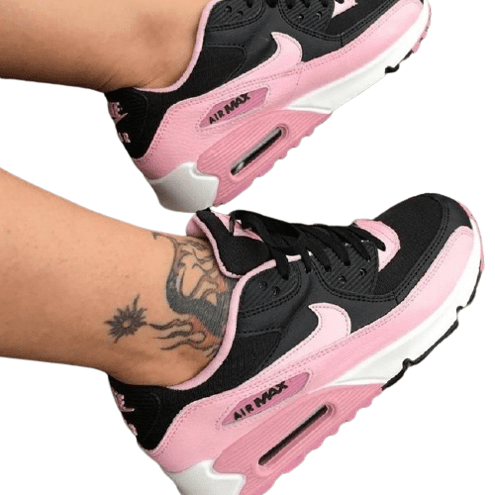 nike air max 90 preto e rosa