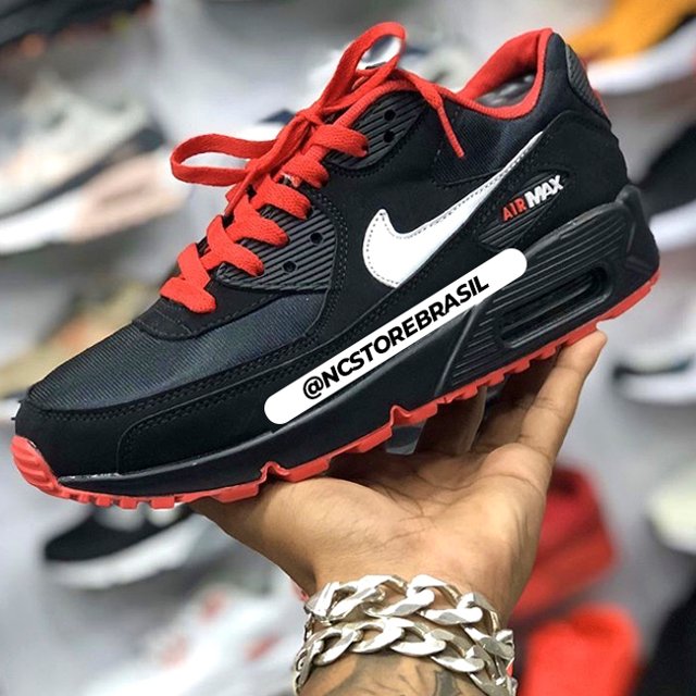 air max preto vermelho