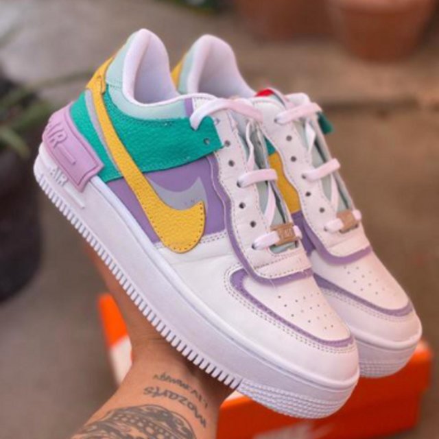 air force 1 rosa e branco