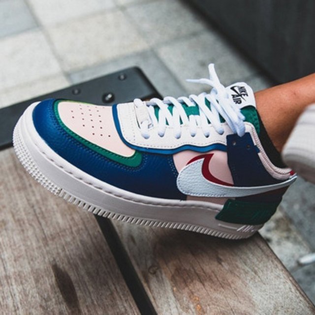 nike air force 1 azul y rosa