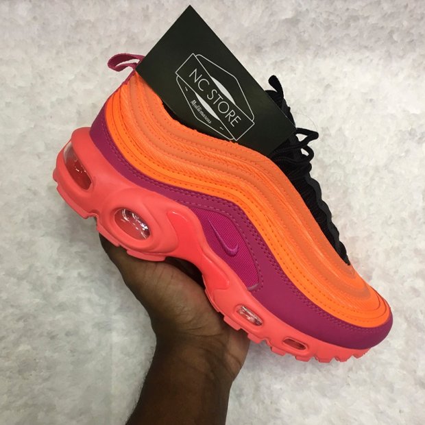 air max 97 preto e laranja