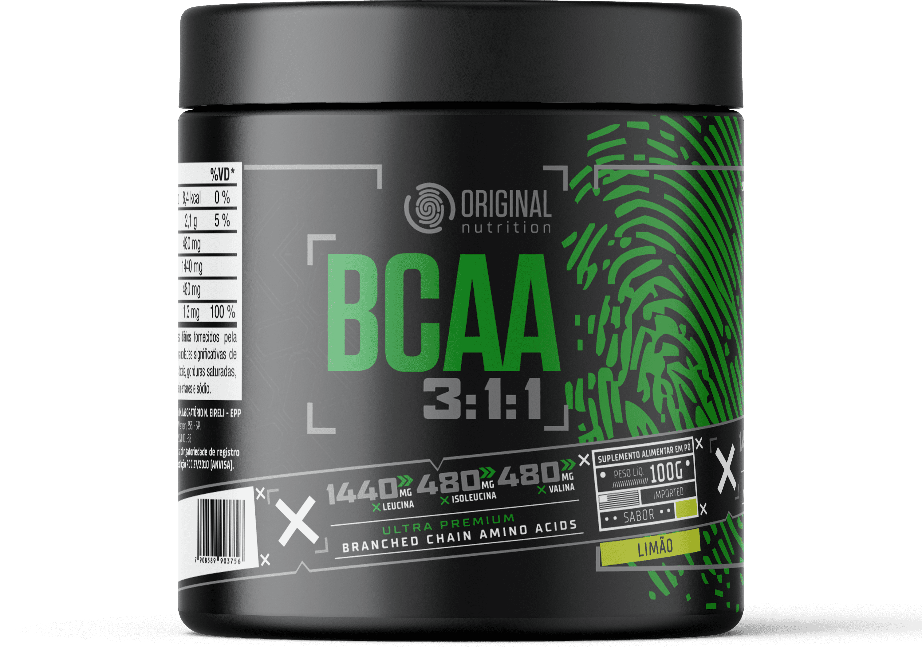 Bcaa Powder 100G Original Nutrition - Limão