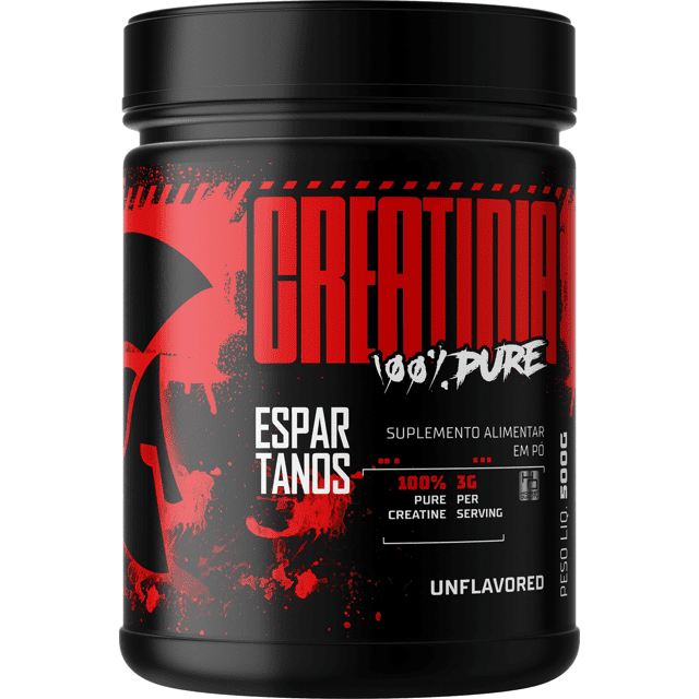 Creatina Monohidratada 100% Pura 500G - Espartanos - Aprovada Laudo ABENUTRI