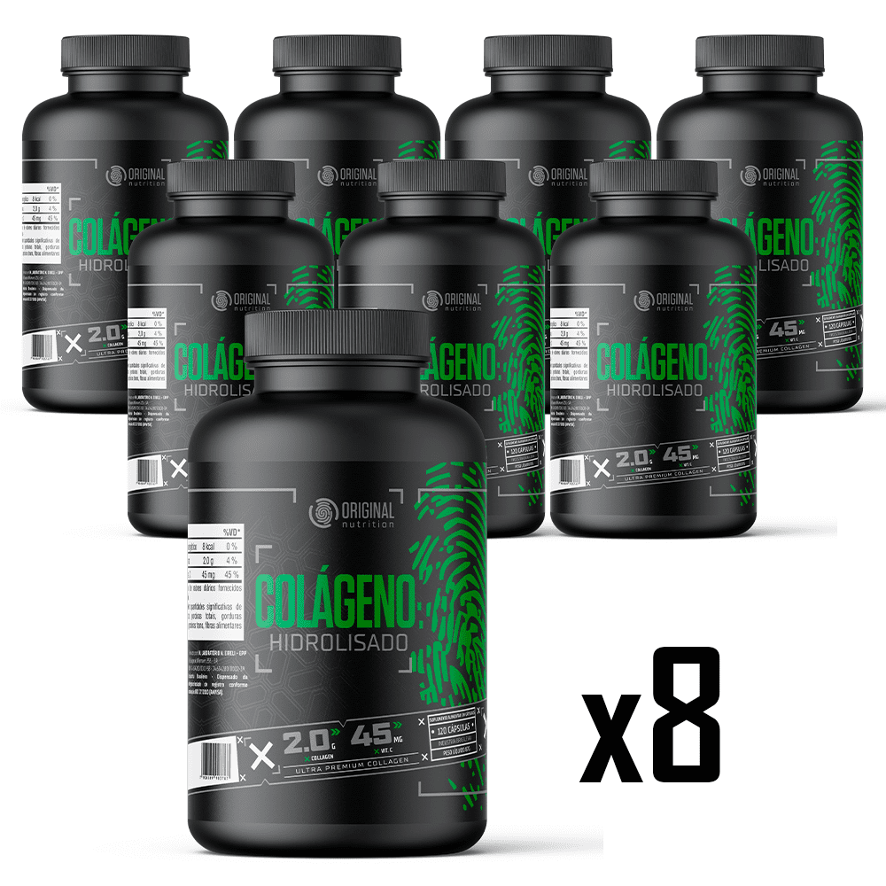 Kit 8x Colágeno Hidrolisado On 120 Cáps - Original Nutrition