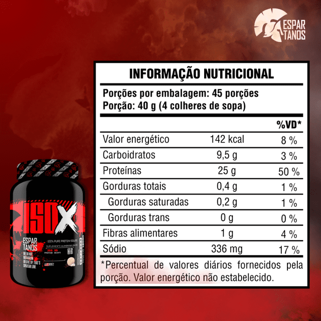 ISO X Protein 100% Pure Isolate 1800G - Espartanos