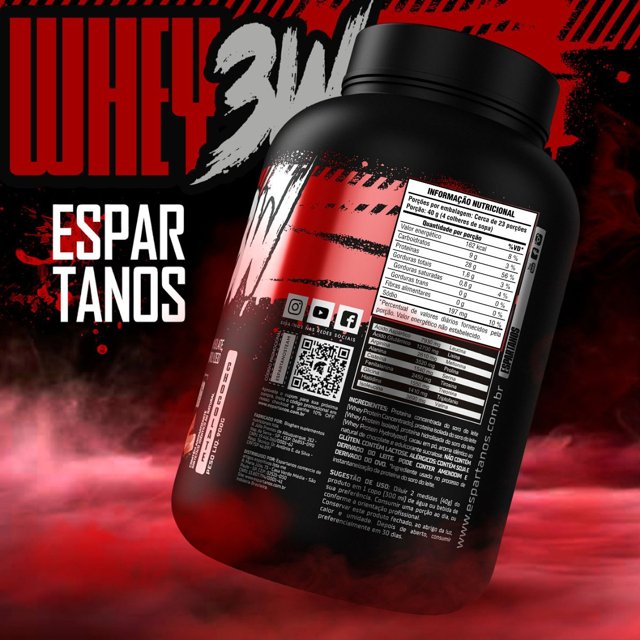 Whey Protein 3W 900G - Espartanos