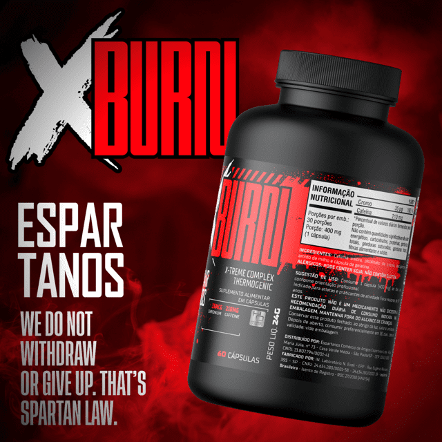 X Burn Xtreme Complex Thermogenic 60 Cáps - Espartanos