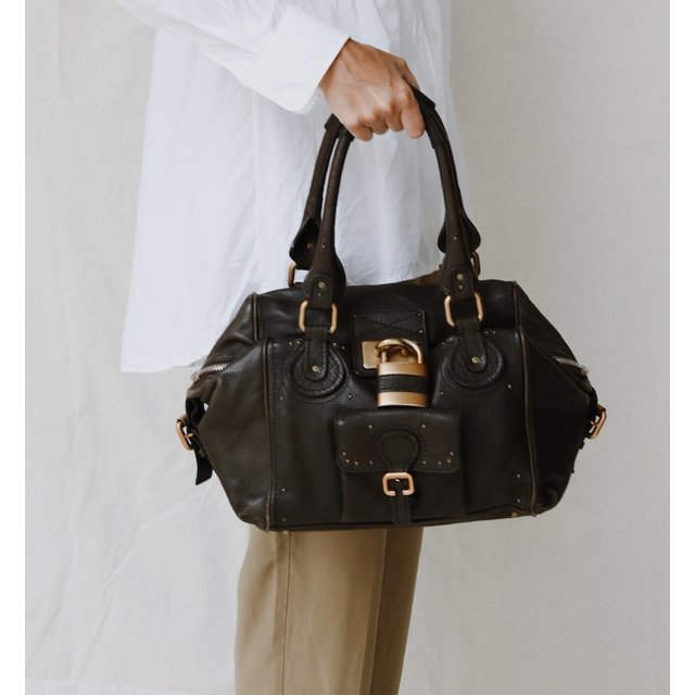 chloe tote bolsa black