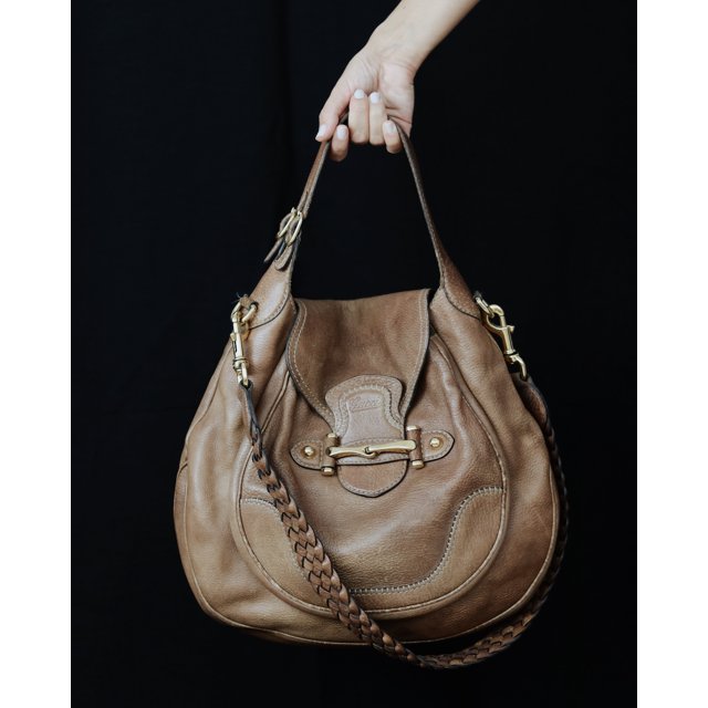 brown strap bolsa