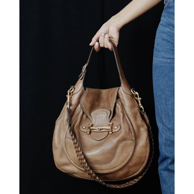 brown leather luggage bolsa